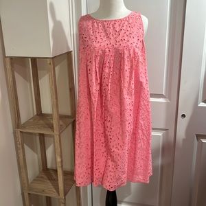 Michael Kors Pink Baby Doll Eyelet Dress